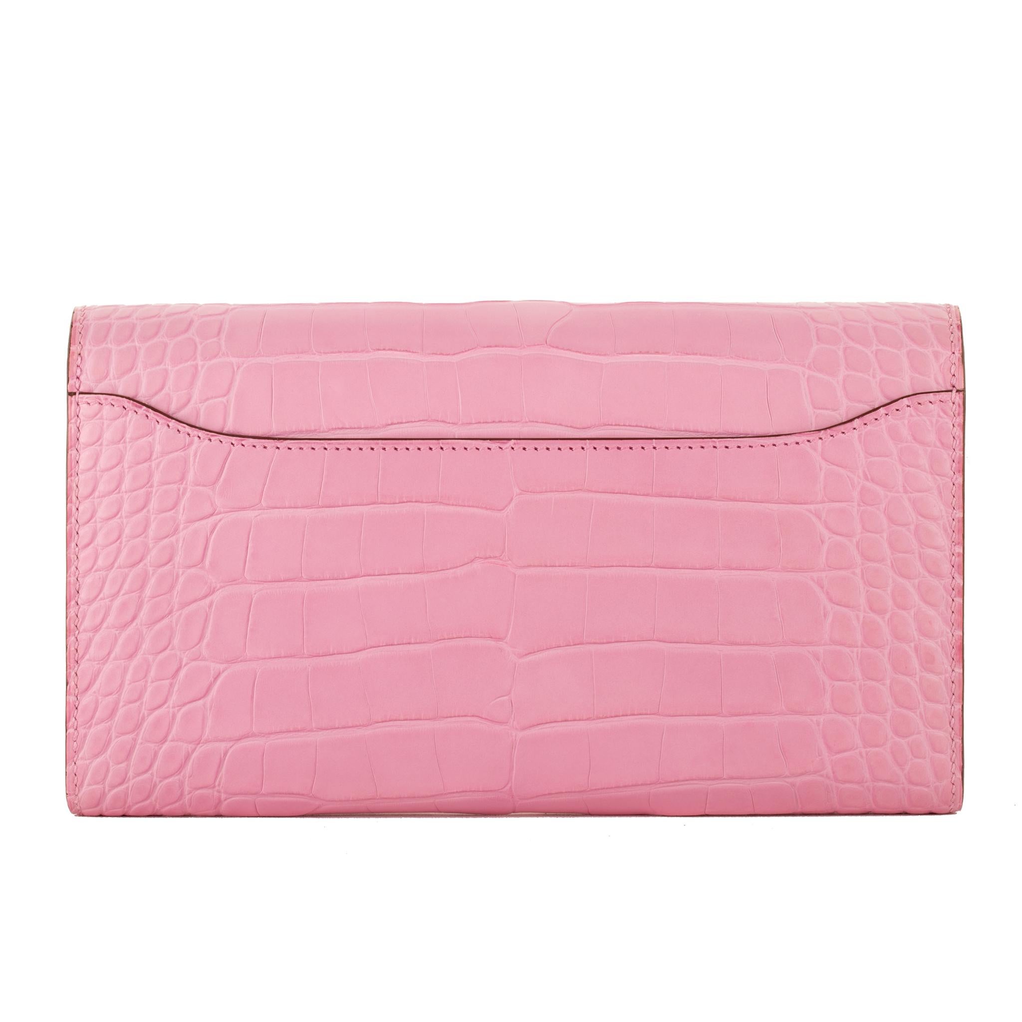 hermes pink wallet