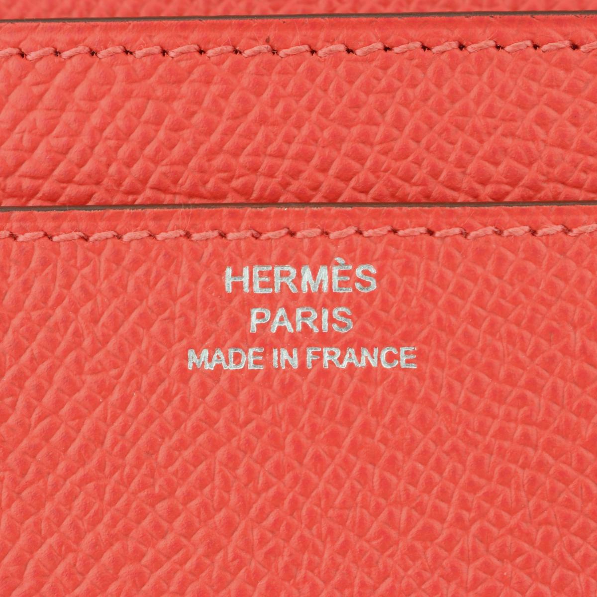 Hermès Constance Long Wallet Rose Jaipur Epsom Leather Palladium HW T 2015 10