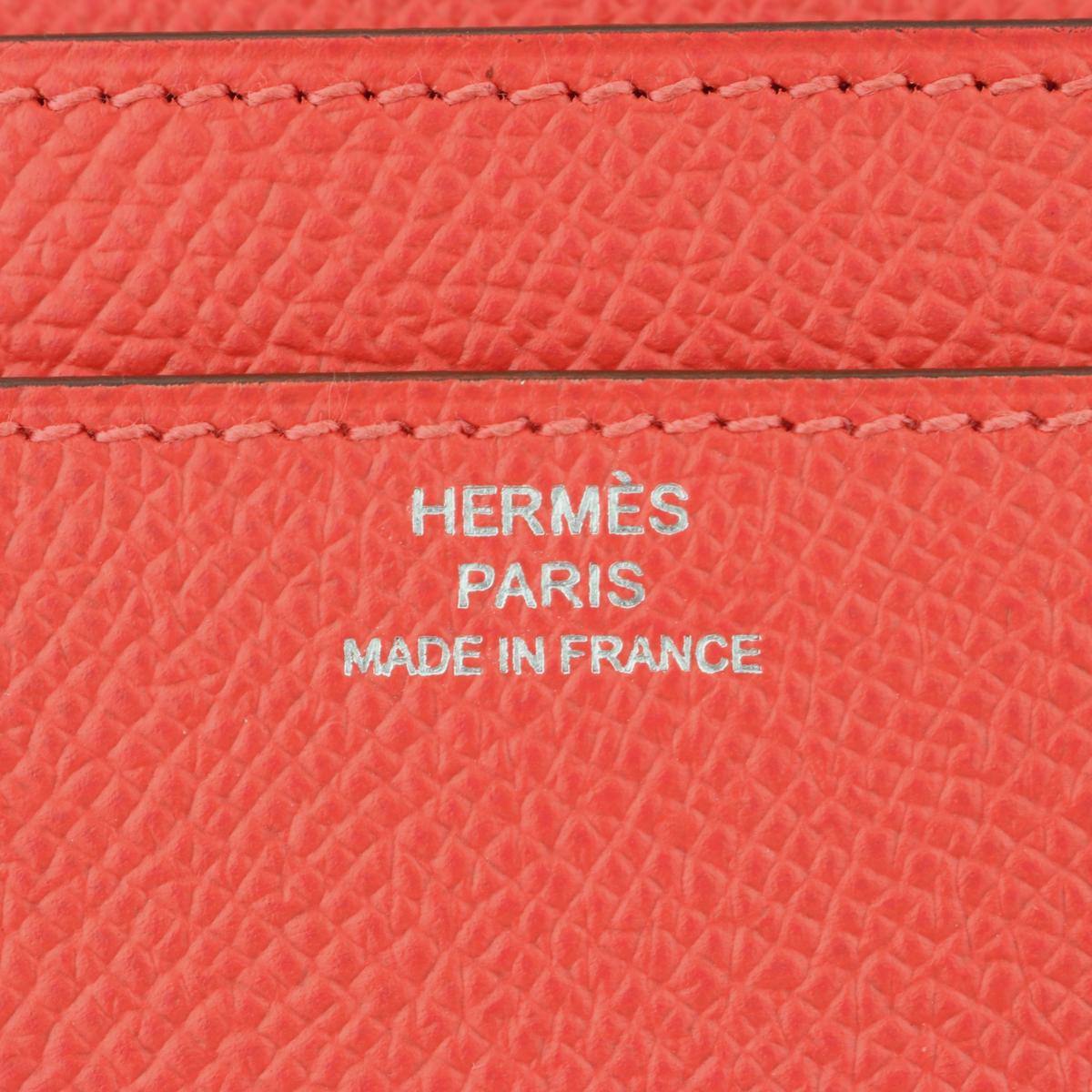 Hermès Constance Long Wallet Rose Jaipur Epsom Leather Palladium HW T 2015 10