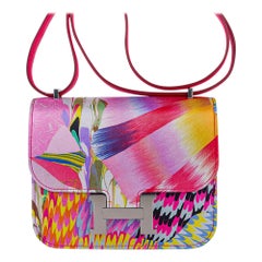 Hermes Constance Marble Silk 18 Limited Edition Bag Palladium Hardware