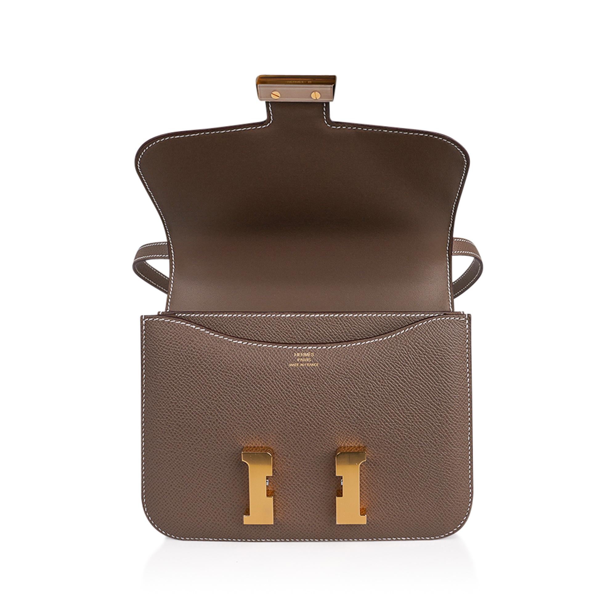Hermes Constance Mini 18 Bag Etoupe Gold Hardware Epsom Leather 7