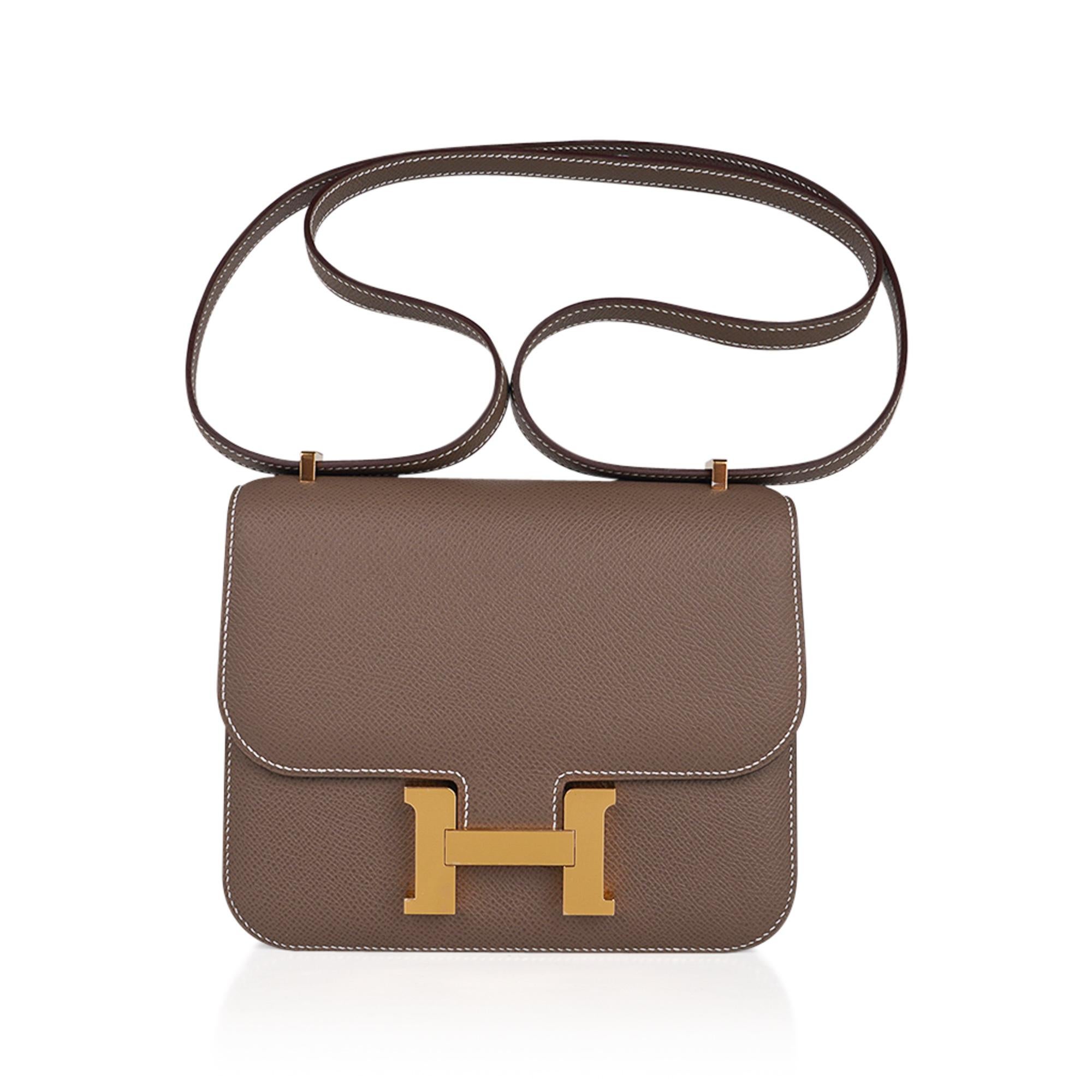 Hermes Constance Mini 18 Bag Etoupe Gold Hardware Epsom Leather 3