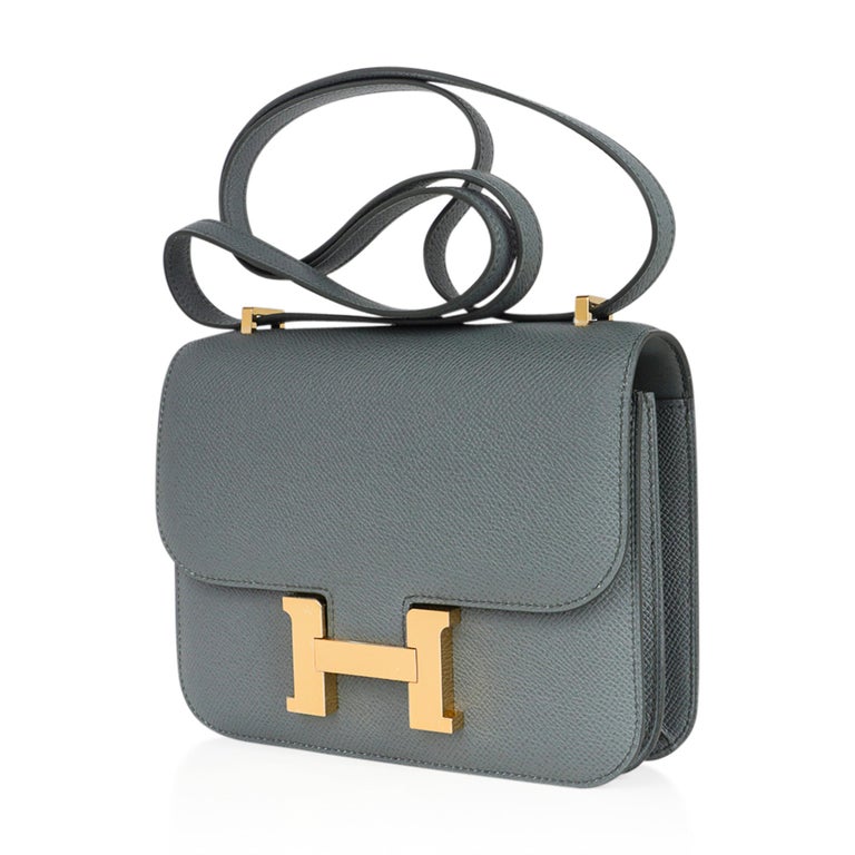 Hermes Constance Mini 18 Bag Vert Amande Gold Hardware Epsom Leather at  1stDibs | hermes constance 18, constance vert amande