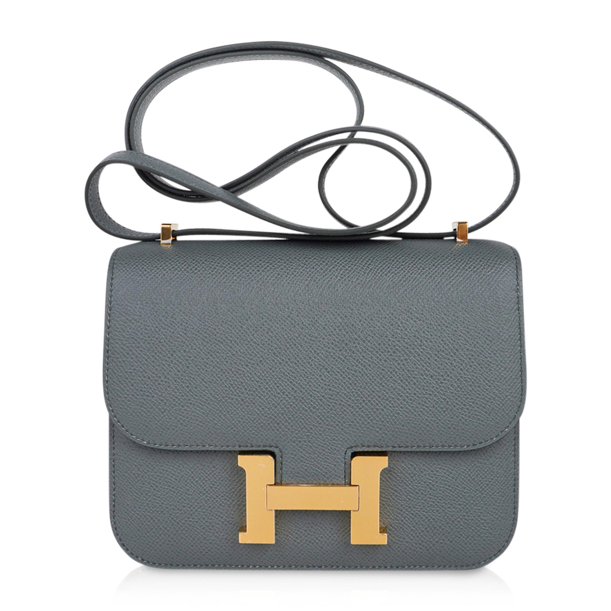 Hermes Constance Mini 18 Bag Vert Amande Gold Hardware Epsom Leather at ...