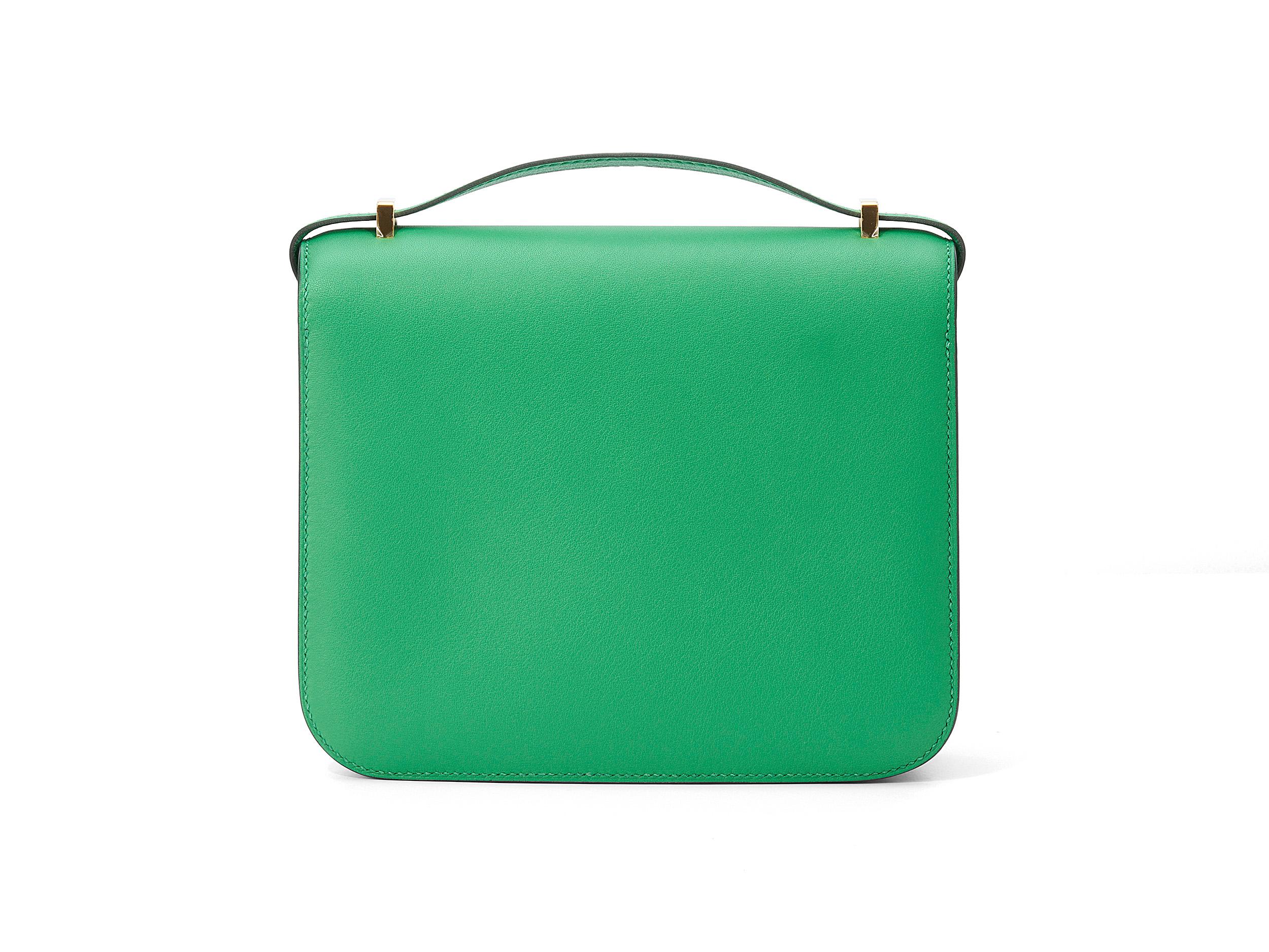 Hermès Constance Mini 18 Bambou Swift Herraje Dorado Azul en venta