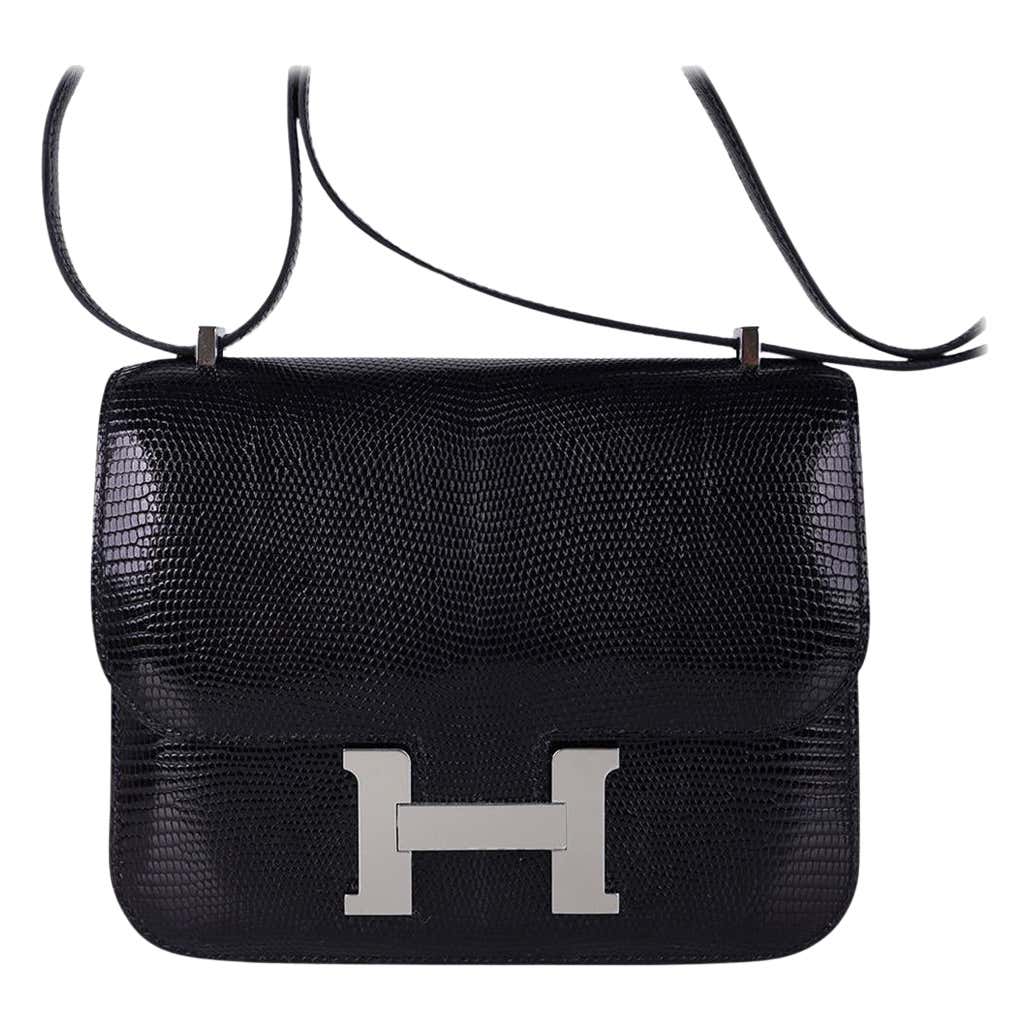 Hermès Constance 18 black lizard