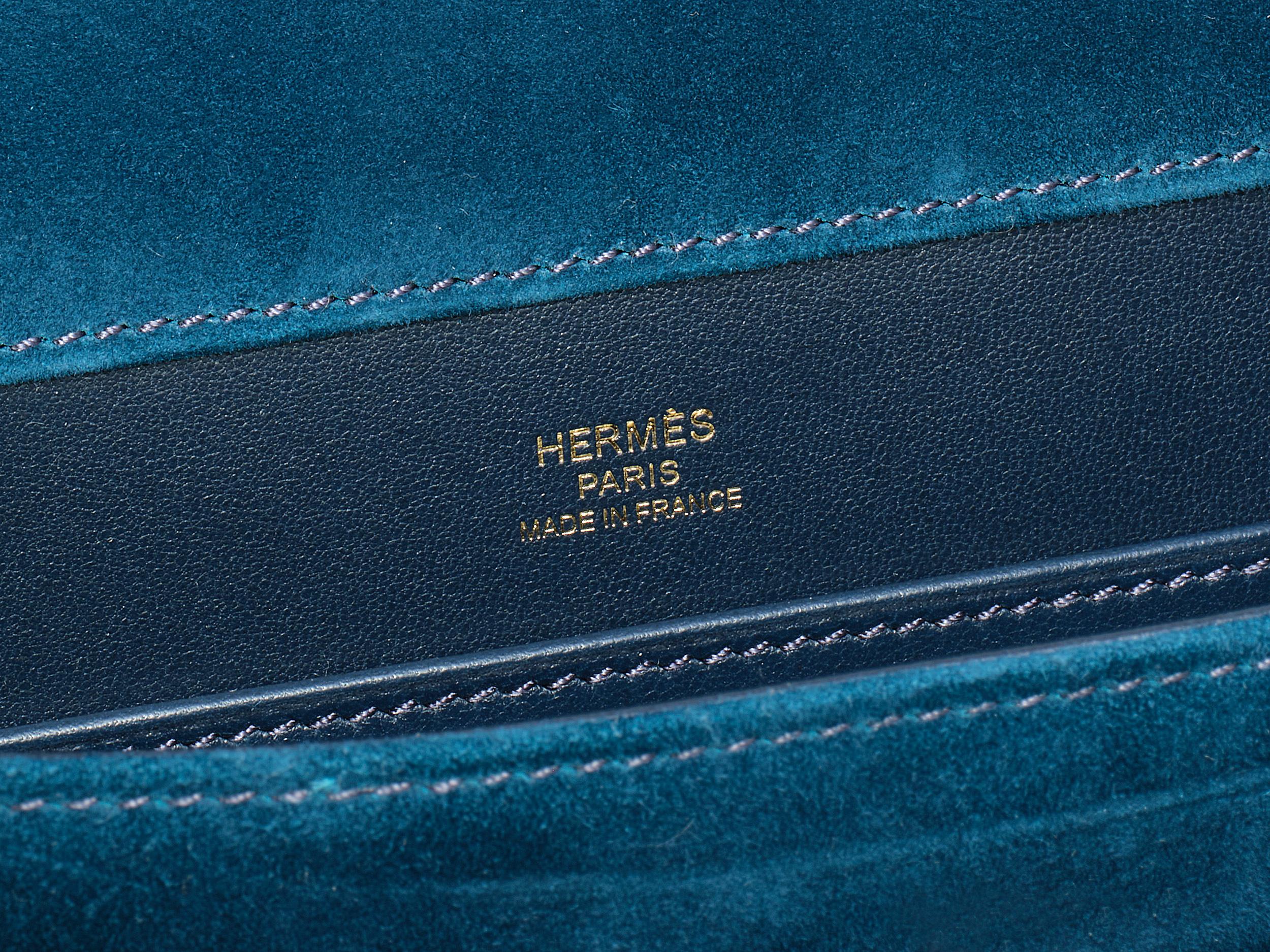 da uomo o donna Hermès Constance Mini 18 Bleu Ocean Doblis Gold Hardware in vendita