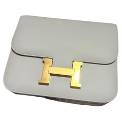Hermès Constance mini 18 Craie rose gold hardware bag