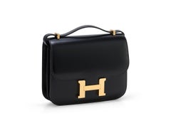 Hermès Constance Mini 18 Noir/Black Box Calf Gold Hardware