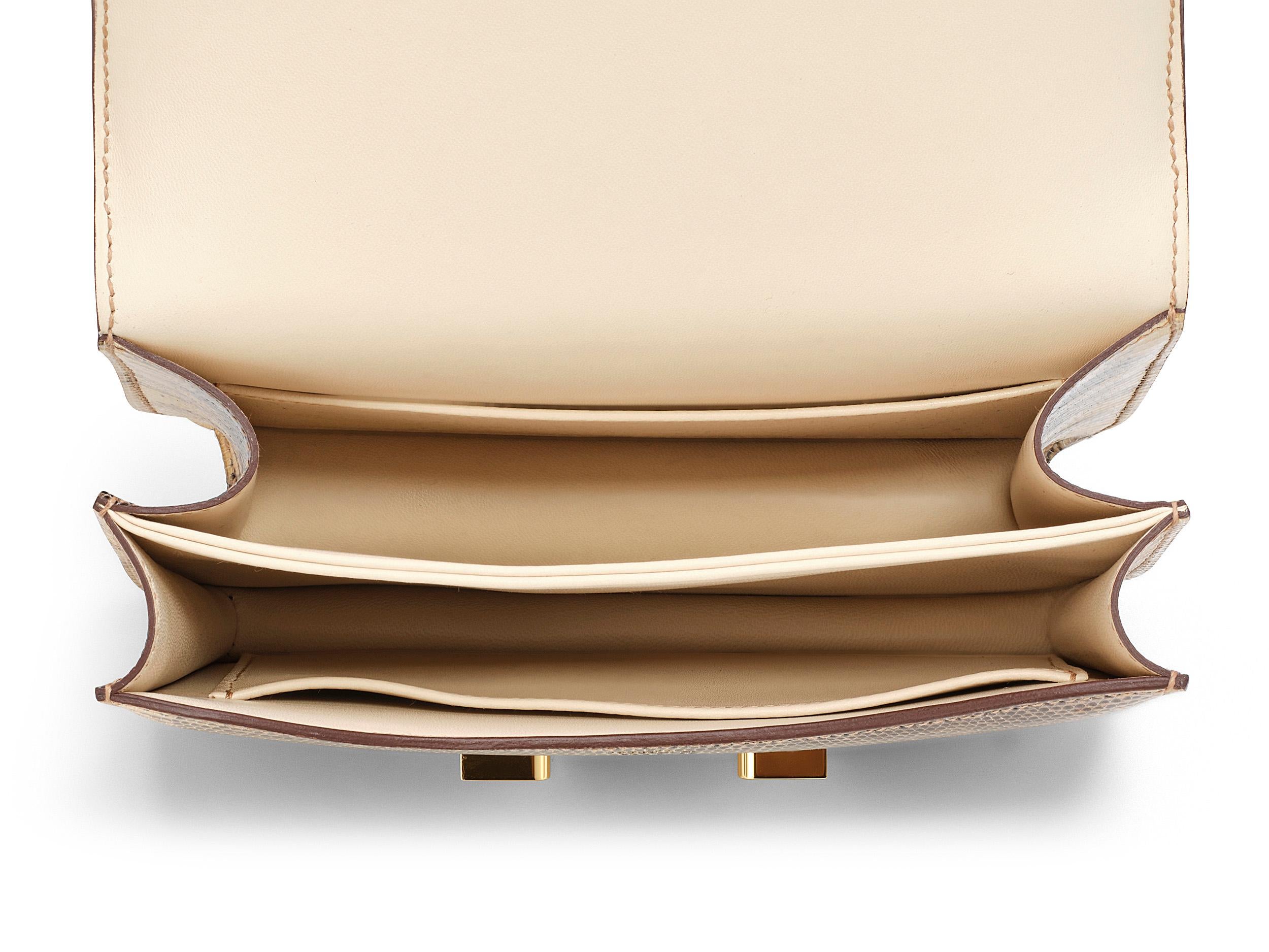 Hermès Constance Mini 18 Ombré Lizard Gold Hardware in vendita 1