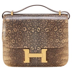 Hermès Constance Mini 18 Ombré Lizard Gold Hardware