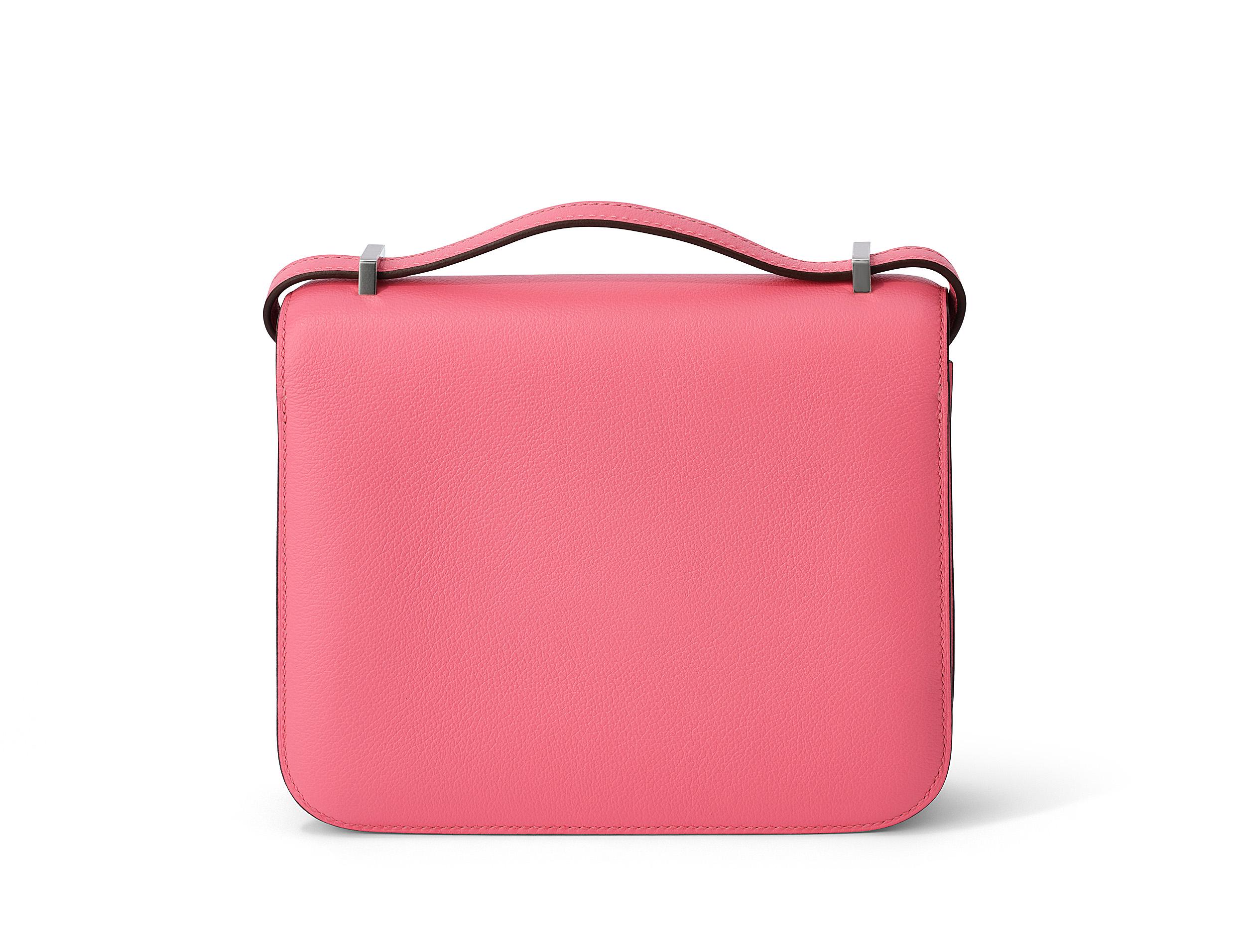 Hermès Constance Mini 18 Rose Azalee Palladium Hardware Excellent état - En vente à Berlin, DE