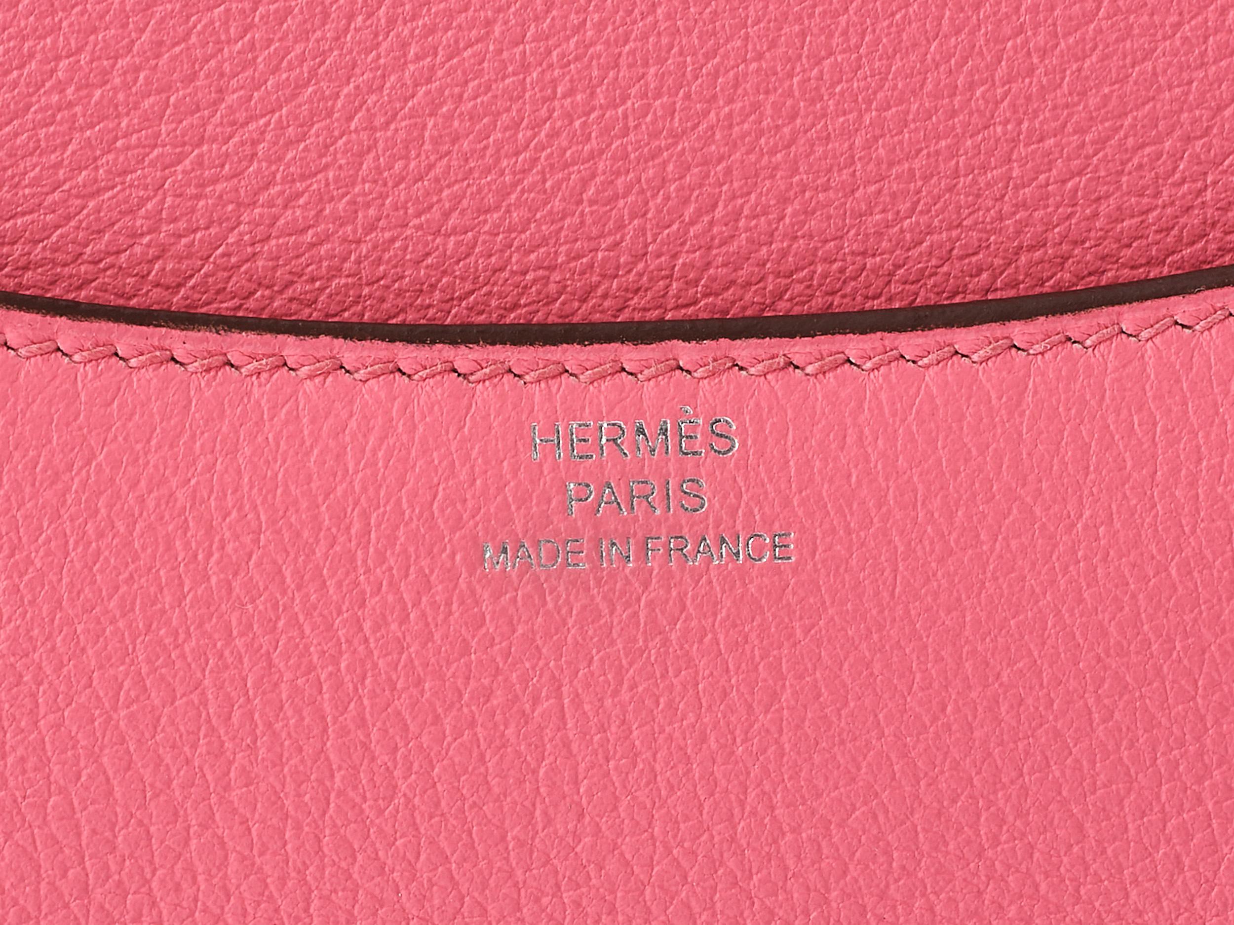 Hermès Constance Mini 18 Rose Azalee Palladium Hardware en vente 1