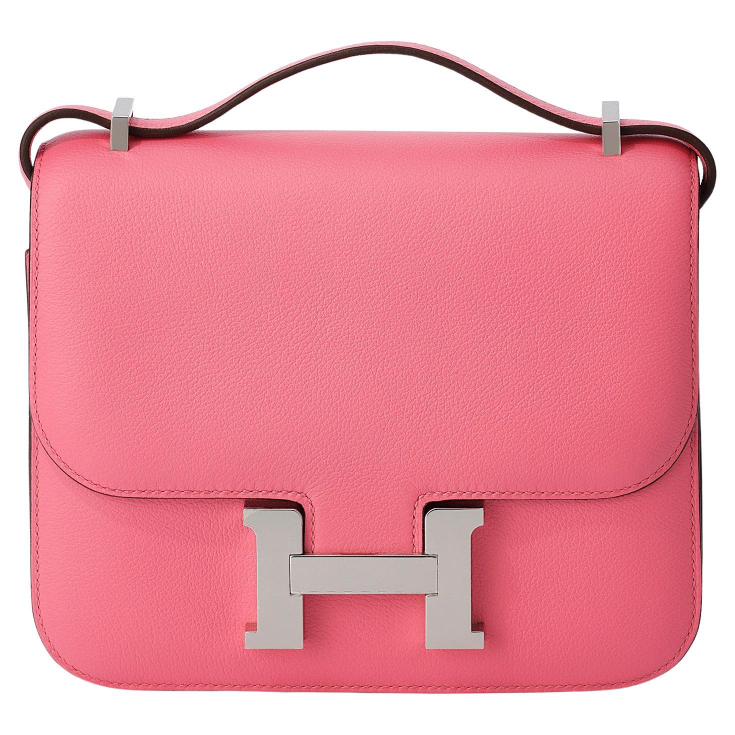Hermès Constance Mini 18 Rose Azalee Palladium Hardware