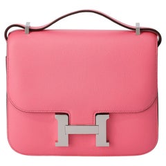 Hermès Constance Mini 18 Rose Azalee Palladium Hardware