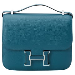 Hermès Constance Mini 18 Vert Bosphore Epsom
