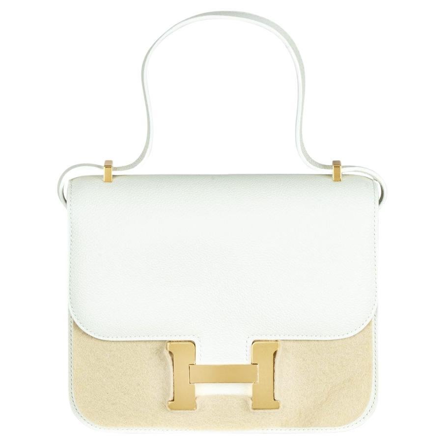 Hermès Constance Mini 18cm Craie Marfil Epsom GHW