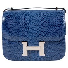 Hermès Constance Mini Bleu Saphir Lizard Niloticus Lisse PHW