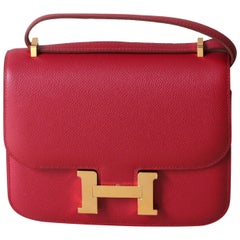 HERMES Constance Mini Epsom Rubis 18'