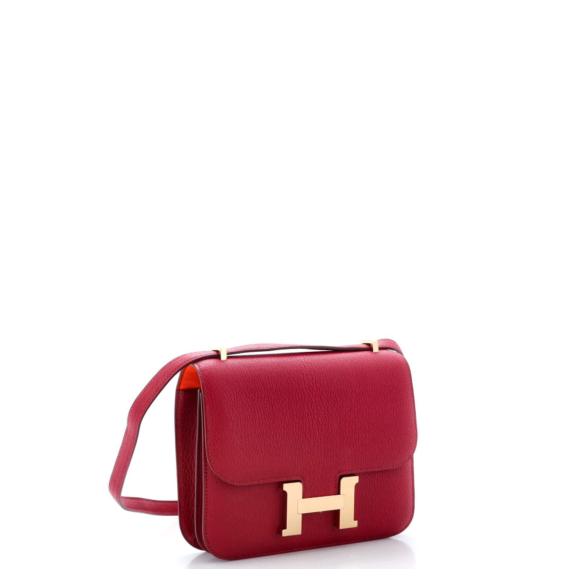 Hermes Constance NM Bag Verso Chevre Mysore 18 In Good Condition In NY, NY
