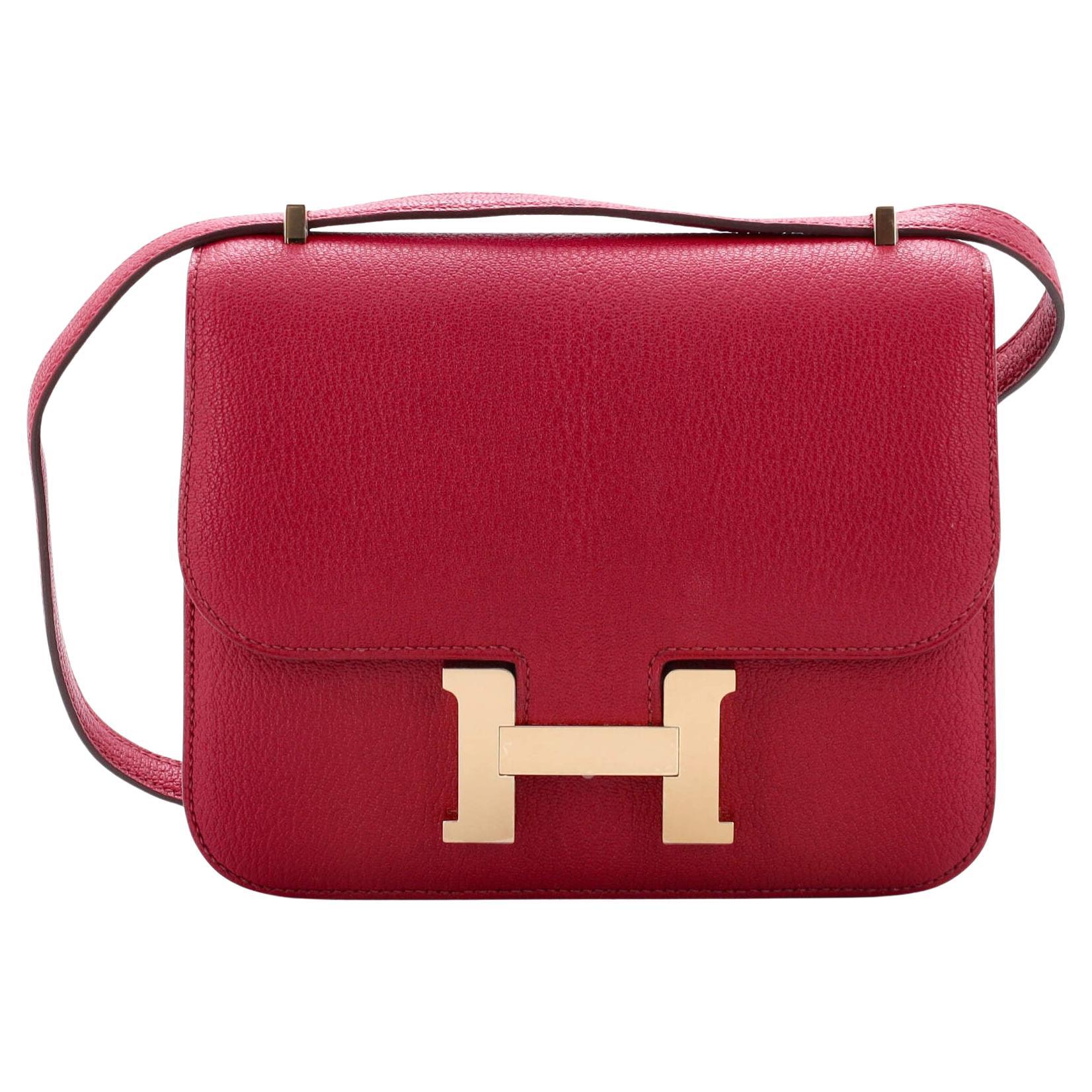 Crimson Hermes Constance bag 18