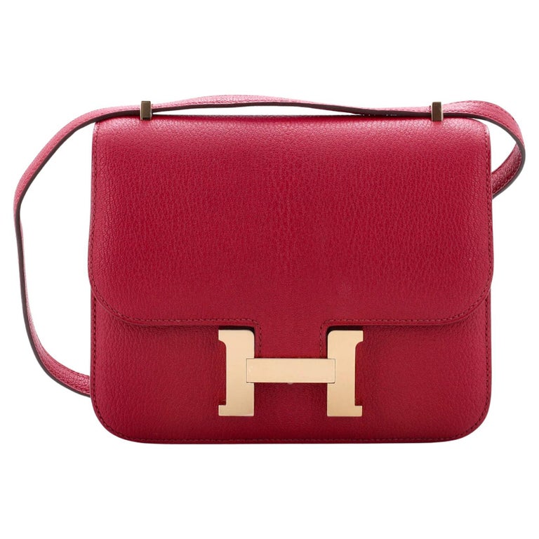 Hermès Mini Constance 18cm Red Q5 Rouge Casaque Messenger Bag