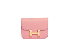Hermes Constance Rosa Pochette/Gürtel