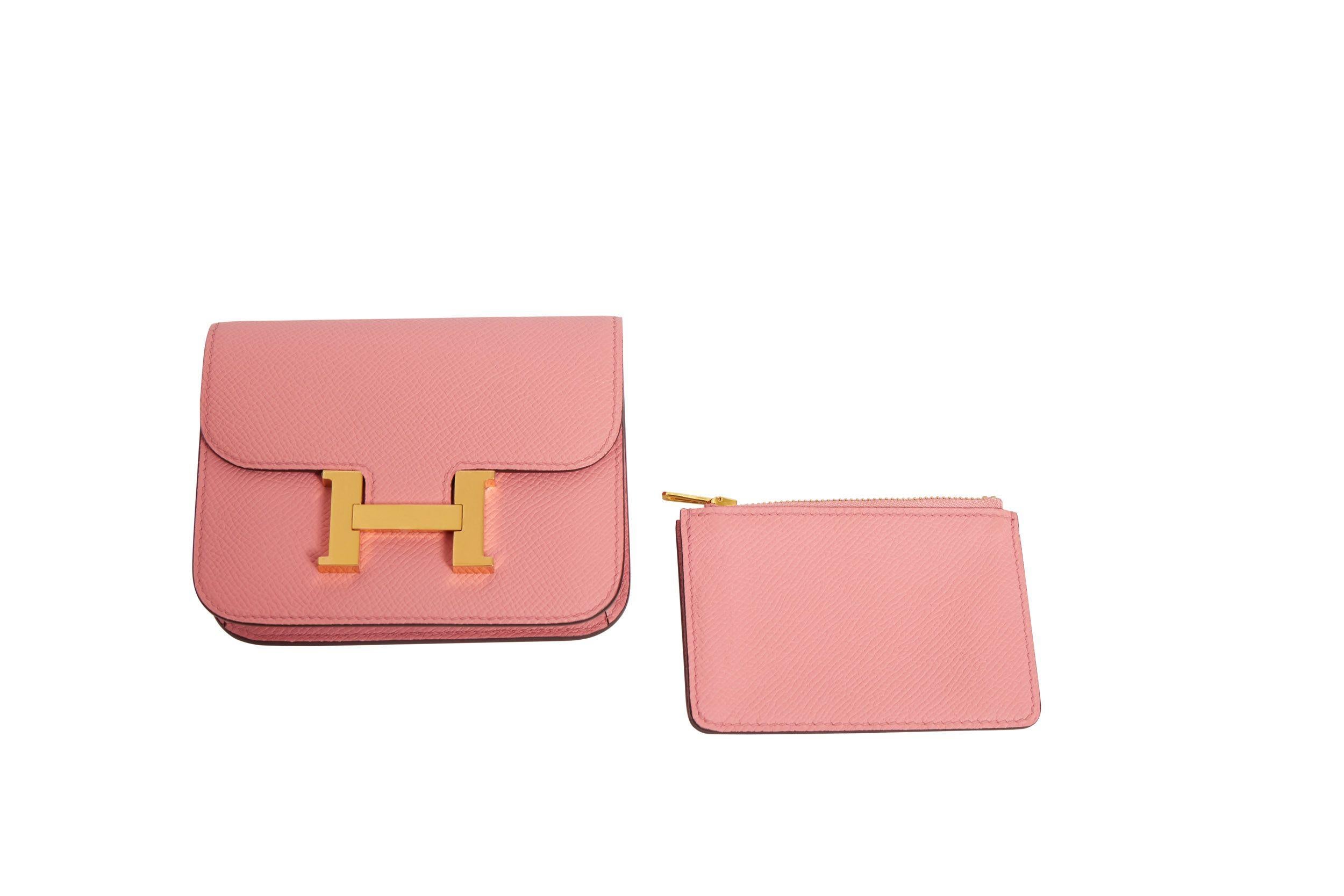 Hermes Constance Pink Pochette/Belt For Sale 3