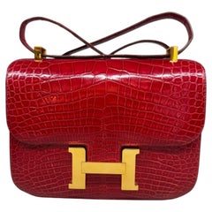 Bolso Hermès Constance Rouge Braise Alligator