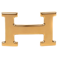 Hermes constance shiny Gold Belt Buckle at 1stDibs