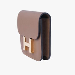 Hermès Constance Slim Belt Wallet in Taupe Epsom with Gold Hardware - '20s