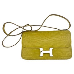 Hermes Constance To Go - Matte Alligator (Mimose) PHW 2018