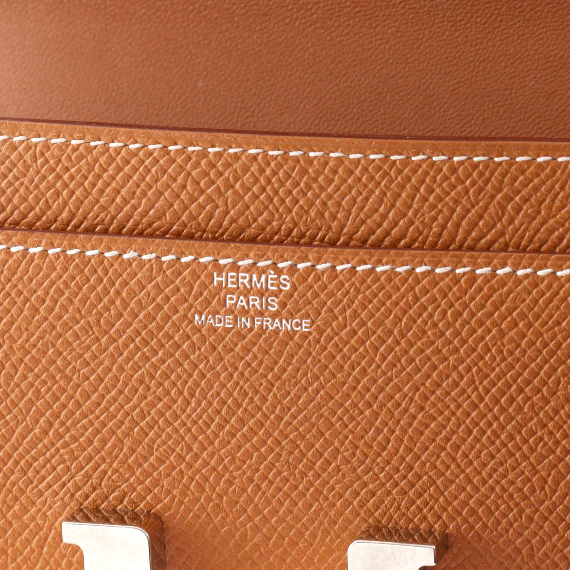 Brown Hermes Constance To Go Wallet Epsom
