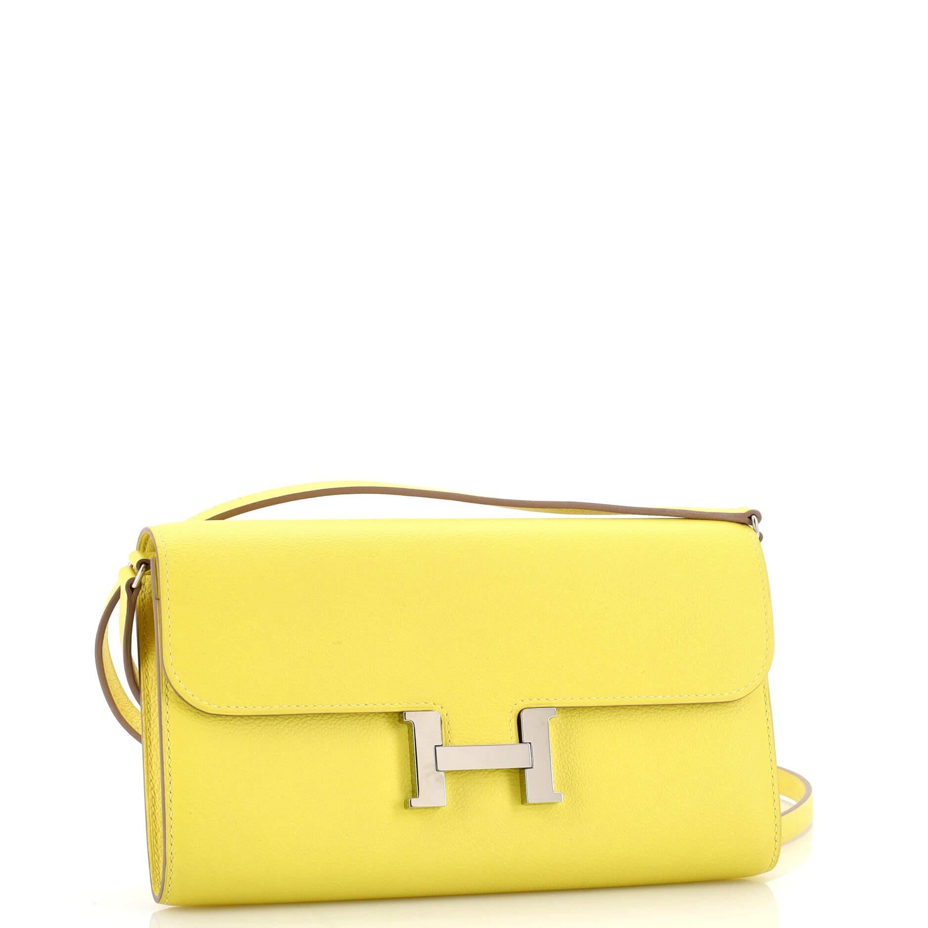 Hermes Constance To Go Wallet Evercolor In Good Condition In NY, NY