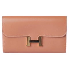 Hermès Constance To Go Geldbörse aus goldenem Epsom-Leder mit goldener Hardware - 20er Jahre