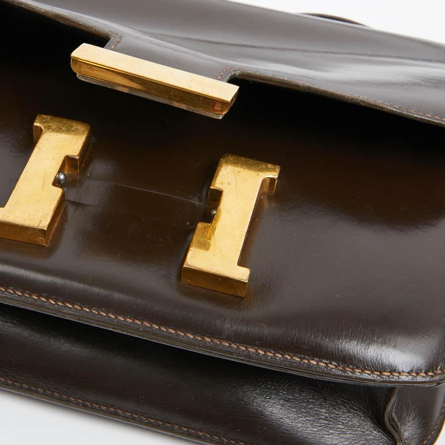 HERMES Constance Vintage Brown Box Leather 6