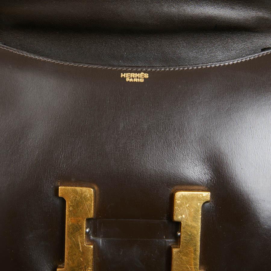 HERMES Constance Vintage Brown Box Leather 7