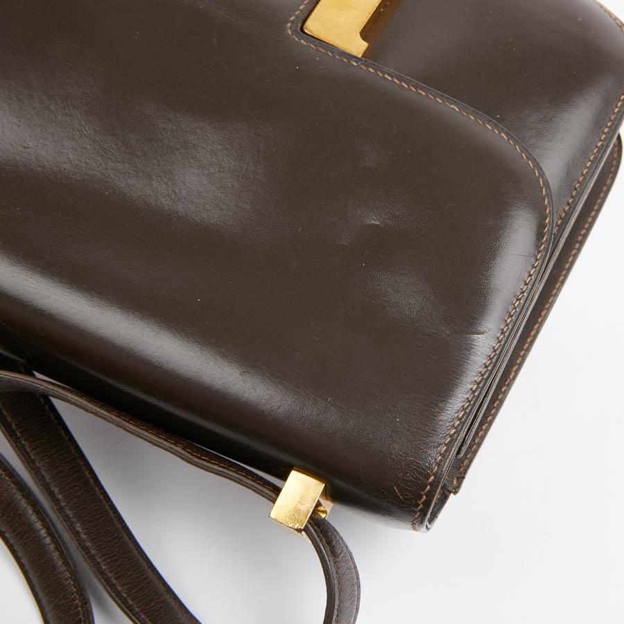 HERMES Constance Vintage Brown Box Leather 3