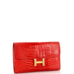 Hermes Constance Wallet Alligator Long