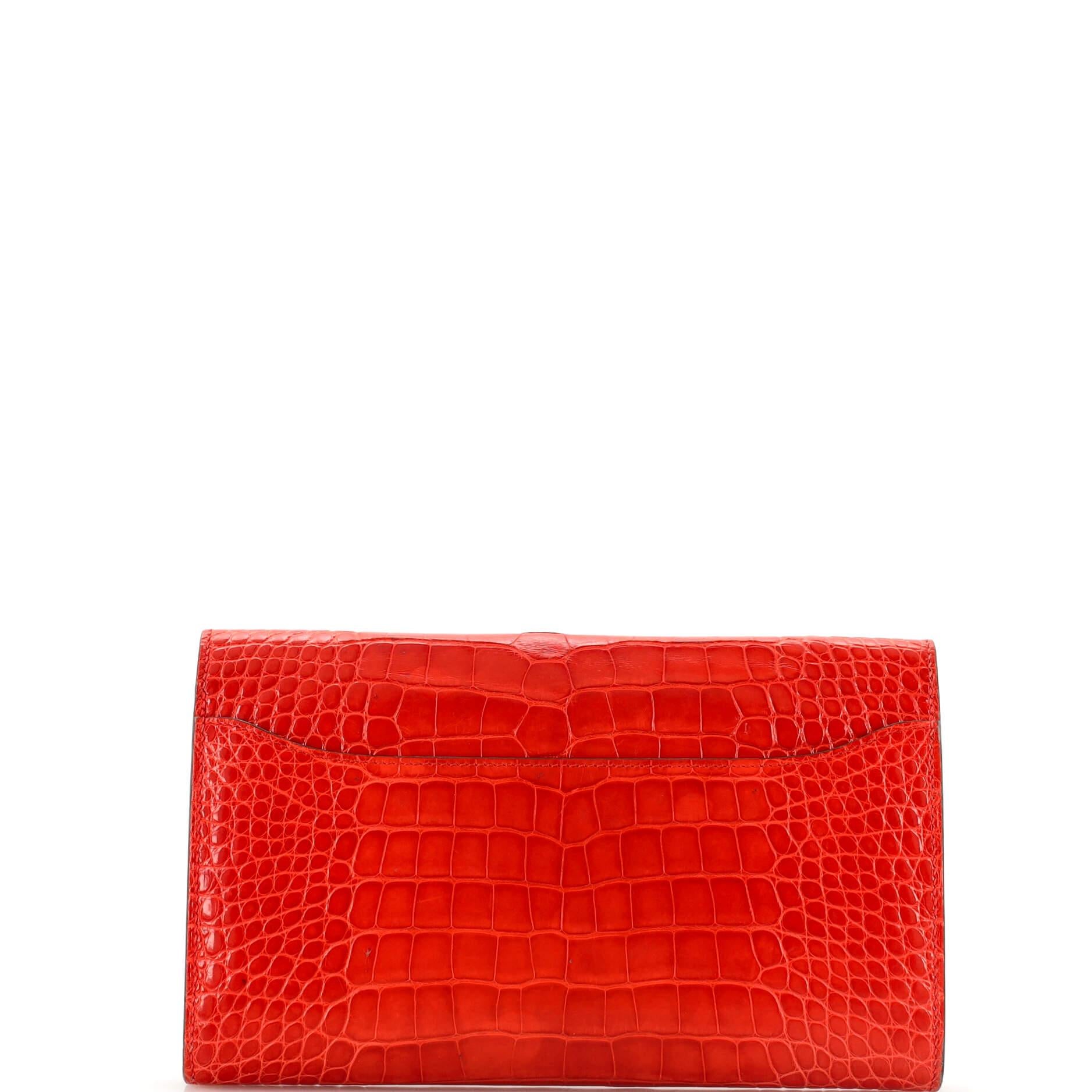 Hermes Constance Wallet Alligator Long In Good Condition For Sale In NY, NY