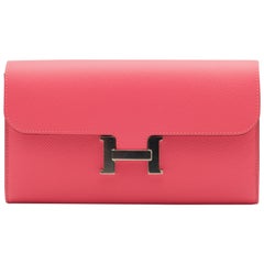 Hermès Constance Wallet Azalee Epsom Leather Palladium Hardware