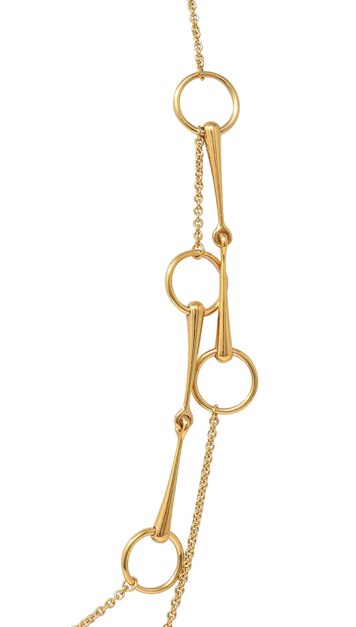Hermés Contemporary 18 Karat Yellow Gold Filet d'Or Horse-Bit Link Necklace 2