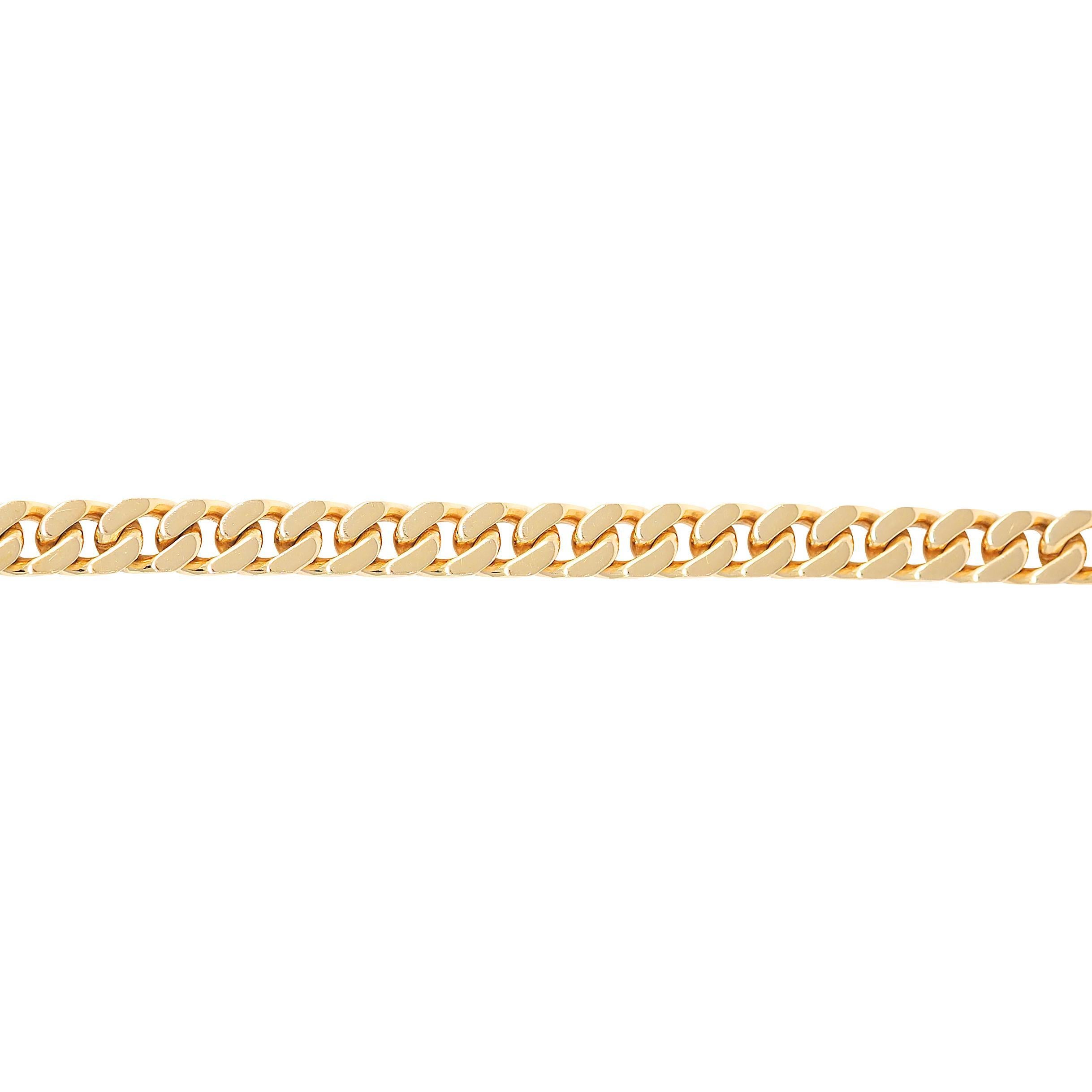 Hermés - Kelly Gourmette - Bracelet à maillons cubains en or 18K avec diamants contemporains Pour femmes en vente