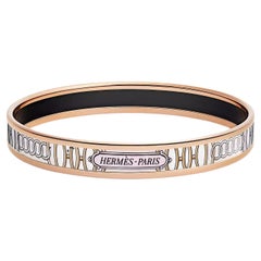 Hermes Contoured Lift Bracelet Silk Sandblasted Size 65 Diameter: 6.3cm