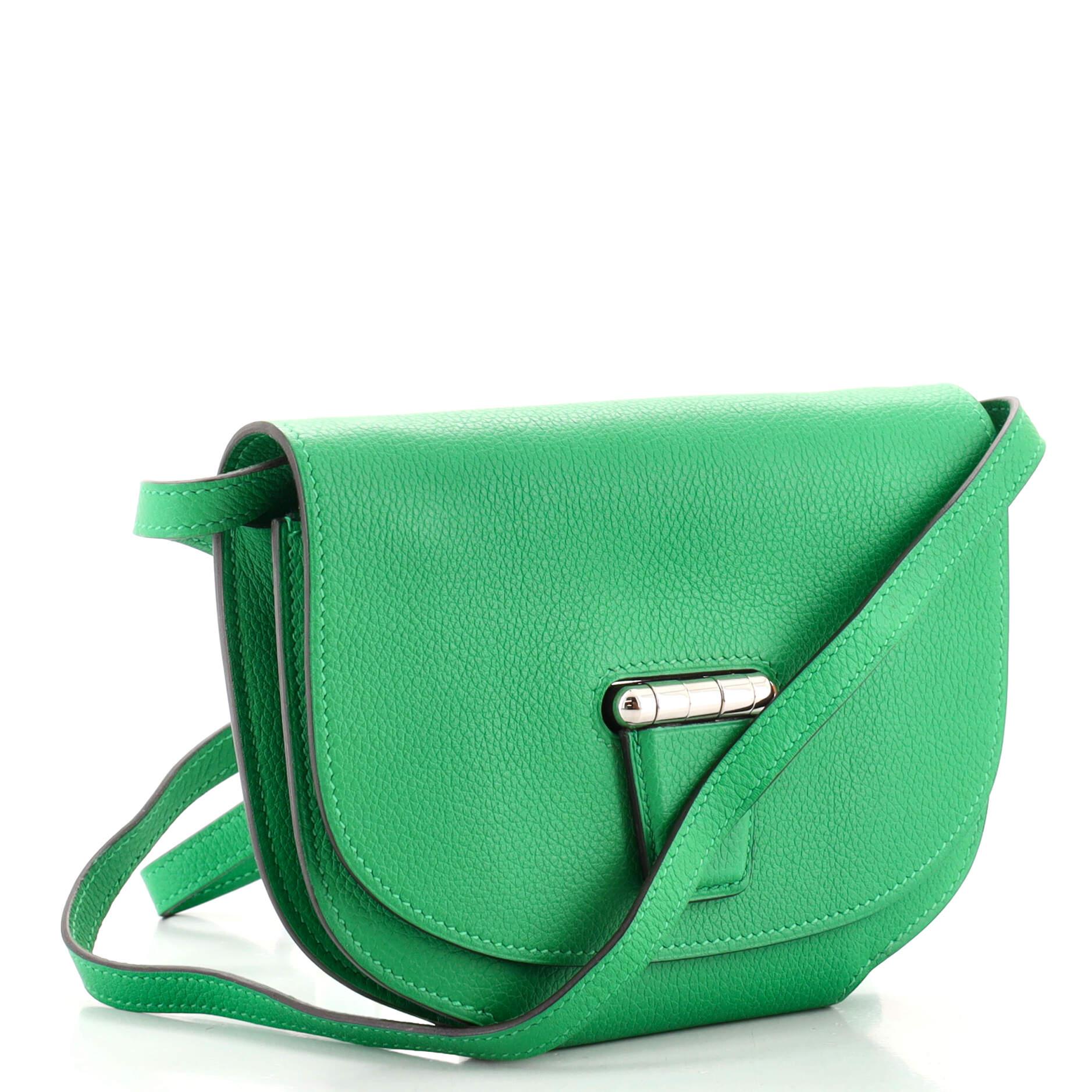 Green Hermes Convoyeur Crossbody Bag Evercolor Mini