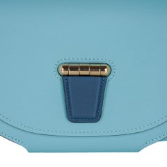 Hermes Convoyeur Mini Blue Atoll / Blue Colvert Swift Gold Hardware New