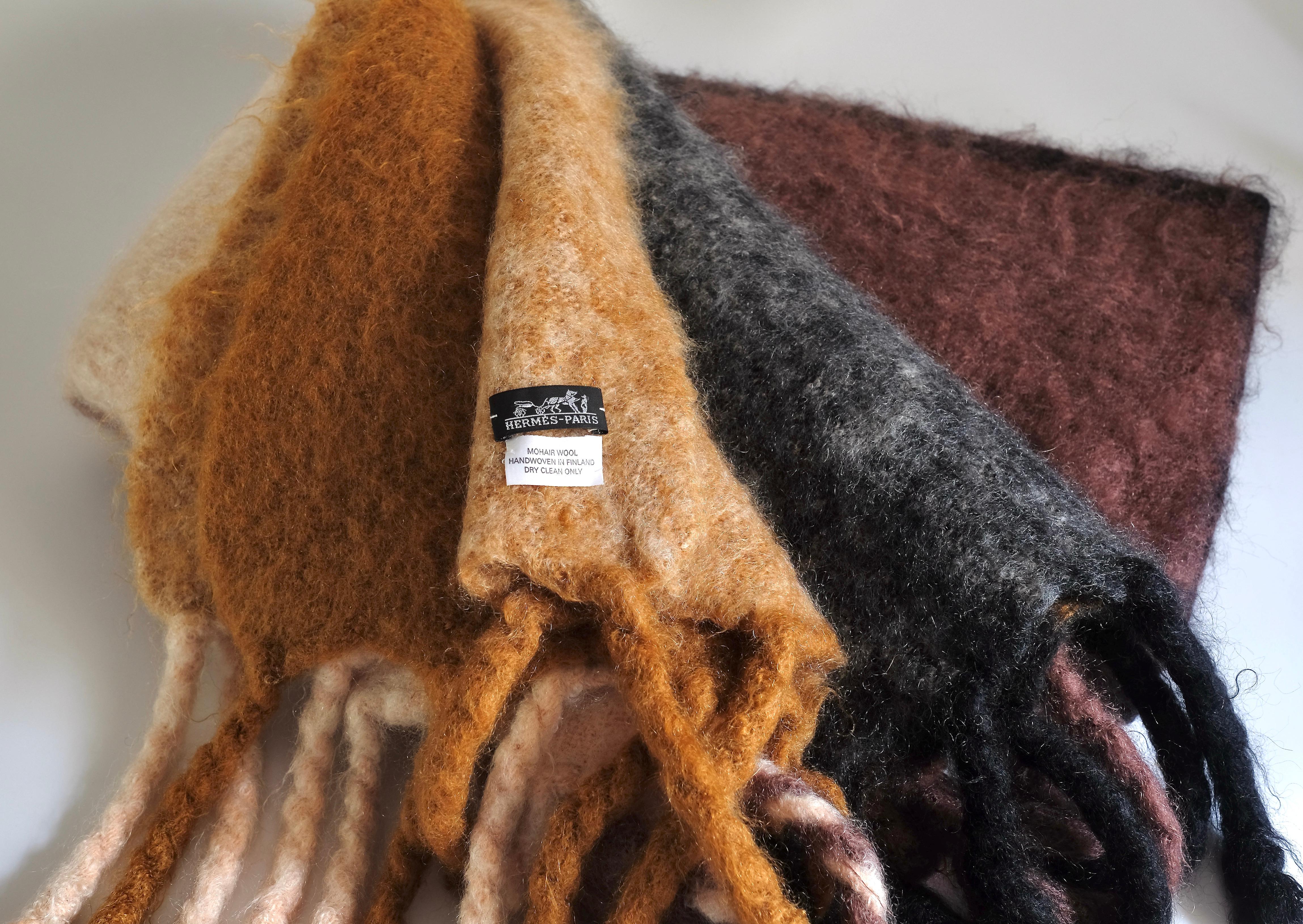 HERMES - Coperta in lana Mohair Handwoven Finland in vendita 6