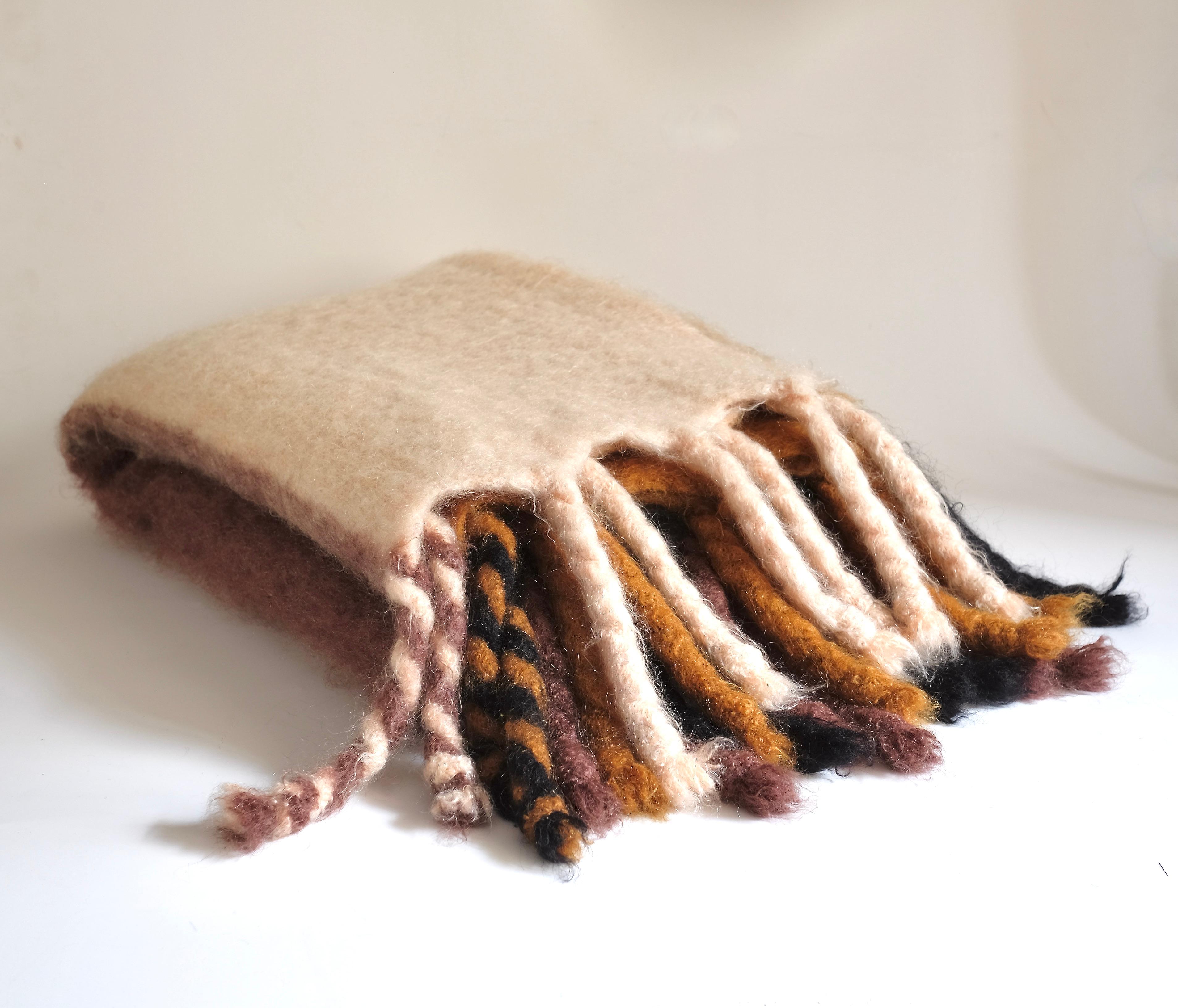 HERMES - Coperta in lana Mohair Handwoven Finland in vendita 1