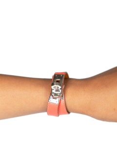 Hermès Coral Leather Kelly Double Tour Bracelet