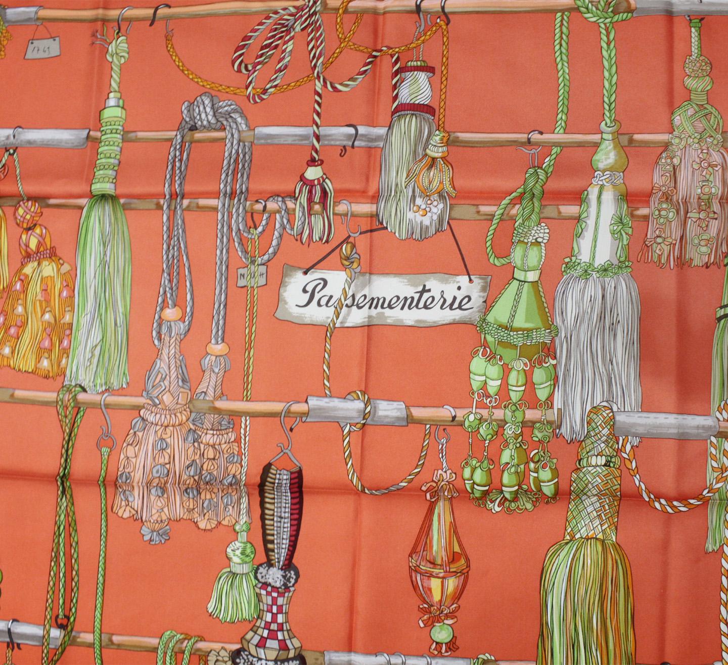 Hermes Coral, Pink and Green Passementerie (Tassel)  by Francoise Heron  In Excellent Condition In Palm Beach, FL